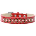 Unconditional Love Sprinkles Ice Cream Pearl & Emerald Green Crystals Dog Collar, Red - Size 18 UN2452878